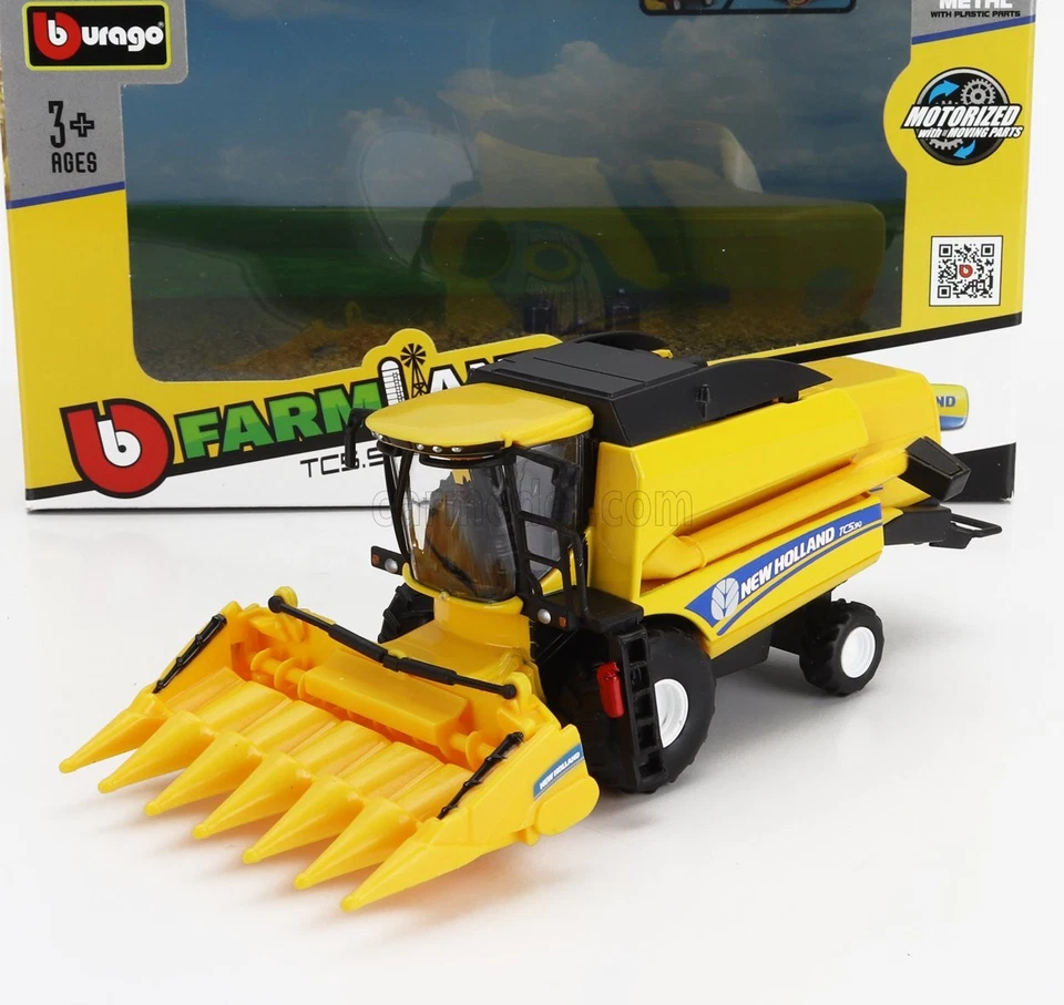 1/50 BURAGO - NEW HOLLAND - MIETITREBBIA GOMMATA HARVESTER 2020 18-31722-31720 - Immagine 1 di 1