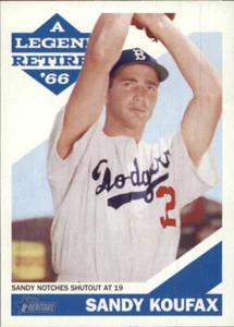 A0025- 2015 Topps Heritage A Legend Retires #SK1 Sandy Koufax - NM-MT DODGERS - Picture 1 of 2