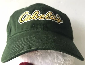 Men's Cabela's Hat Baseball Cap Green Yellow White Adjustable Strapback One Size - Picture 1 of 6