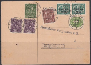 Germany - 25.11.1922 Unusual franking on PC Landshut - Burghausen (2638) - Picture 1 of 1