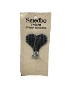 Vintage Swedish Rustic Iron Wall Hook 1960’s By Smedbo.Heart Shaped - Foto 1 di 2