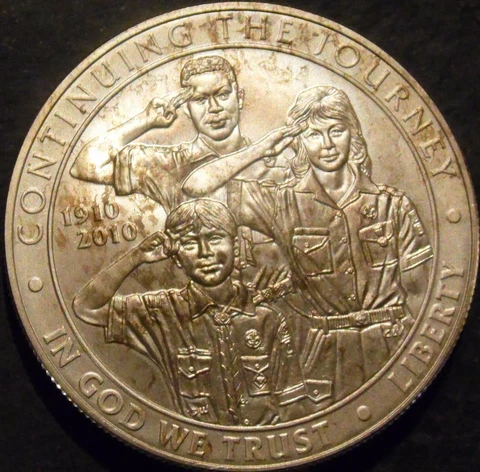2010-P Boy Scouts Gem BU Uncirculated Commemorative Dollar Cover