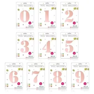 10pc 40" Extra Large Number Set Foil Balloons Mylar Birthday Party Event Rose - Picture 1 of 1