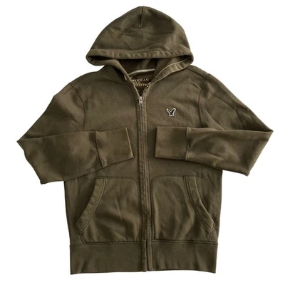 Sudadera con Capucha American Eagle Para Hombres Y2K Patinador Indie Grunge Cremallera Completa Logo Talla S Foto 1 de 4