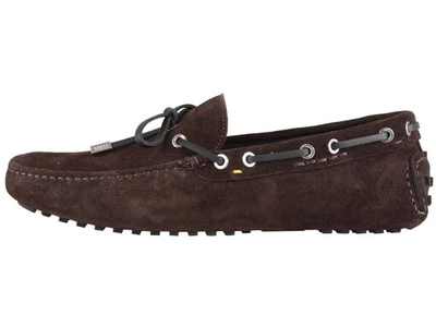 Fendi Roma Hombre Cuero Zapatos Mocasines Zapatilla Marrón Talla EUR 42 UK 8 US 9 Foto 1 de 4