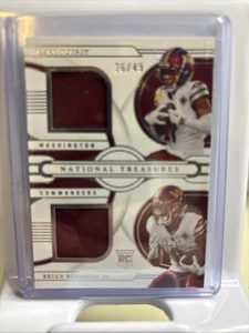 2022 Panini National Treasures /49 Jahan Dotson Brian Robinson Jr #RGC-COM RC - Picture 1 of 2