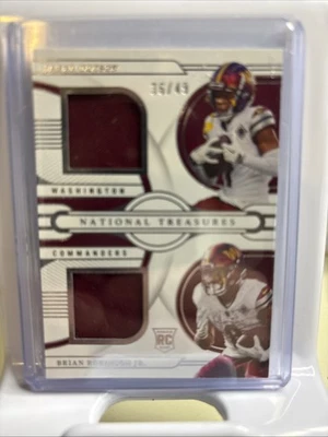 2022 Panini National Treasures /49 Jahan Dotson Brian Robinson Jr #RGC-COM RC - Image 1 of 2