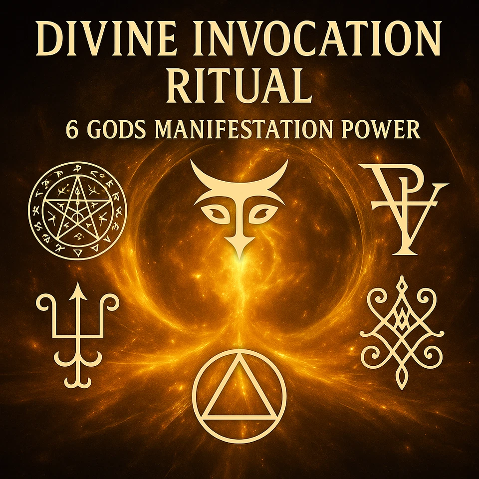 6 Gods Divine Manifestation Ritual – Custom Conjure Spell for Power & Desire - Image 1 of 1