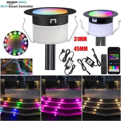 Adressierbare WIFI LED Einbaustrahler RGBW IC Bodenleuchte Gartenstrahler Dimmar - Bild 1 von 4