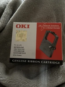 Oki Black Fabric Ribbon For Microline 182/192/280/320/3320 9002302 Free P&P - Bild 1 von 2
