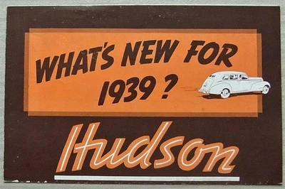 Folleto de ventas Hudson Car Range Reino Unido 1939 #101038-15T 16/9 Six Country Club Foto 1 de 4