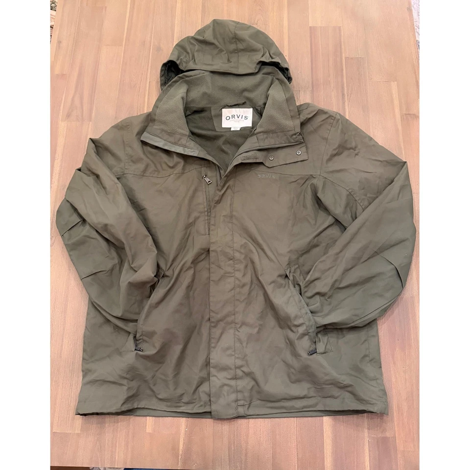 ORVIS Hombres Colección Clásica Caqui Verde Chaqueta con Capucha Exterior XL EG Foto 1 de 4