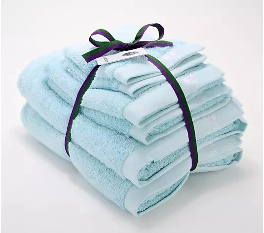 Juego de 6 toallas de algodón egipcio Wimbledon x Christy Foto 1 de 1