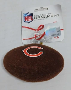 NFL OFFICIAL CHICAGO BEARS SOFT SCULPT ORNAMENT MINI FOOTBALL NEU - Bild 1 von 6
