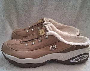 Skechers Sport Mules Womens 9.5 Brown Slip-Ons Casual Faux Fur Great Condition - Picture 1 of 9