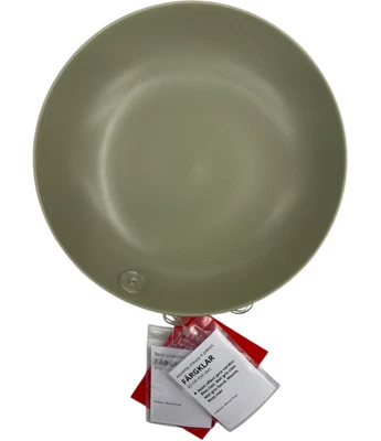 New IKEA FARGKLAR Matte Green Deep Plate Bowl 4 Pack (9 ") 404.781.65 - Image 1 of 4