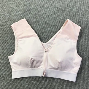 Tommie Copper Shoulder Support Sports Bra Womens Large Zip Front Gym Activewear - Picture 1 of 12