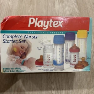 VINTAGE PLAYTEX Drop-Ins Disposable Feeding Complete Nurser Starter Set Bottles - Picture 1 of 8