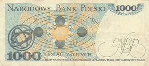 Poland 1,000 Zlotych 1.6.1982 P 146c Series H F Circulated Banknote Qash 2 - Bild 1 von 2