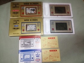 Nintendo Game & Watch Octopus & Fire w/ Box Manual LCD Handheld