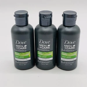 Lot Of 12: Dove Men + Care 2-in-1 Shampoo + Conditioner Fresh & Clean 3 Oz Ea - Picture 1 of 2