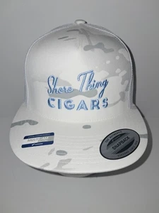 New! Shore Thing Cigars White Camo Hat Trucker Cap Snapback Embroidered Mesh - Picture 1 of 7