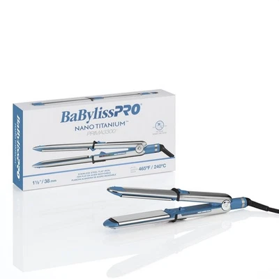 BaBylissPRO Nano Titanio 1 1/2" Prima Acero Inoxidable Plancha de Estilo #BNT3300TUC Foto 1 de 4