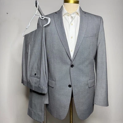 Traje gris Marc New York Andrew Marc para hombre 42L 32W Foto 1 de 4