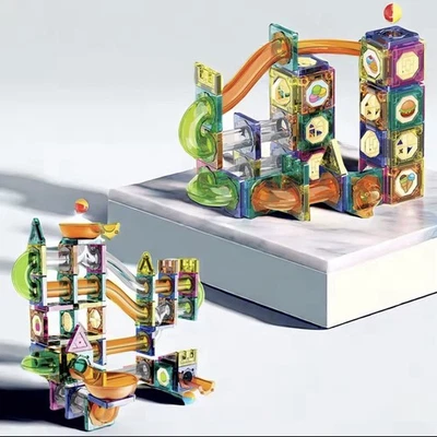 Magic Magnetic Blocks Magnetic Sheet For Kids Splicing Track Puzzle 94pcs - Image 1 of 2