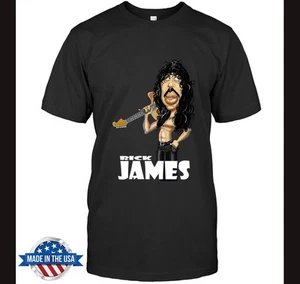 Rick James Caricatures T-Shirt R&B Soul Funk Street Songs Cold Blooded Mary Jane - Picture 1 of 2