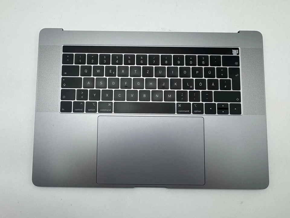 Macbook Pro 15" 2018 2019 A1990 QWERTZ Topcase Trackpad Tastatur Grau #T978 - Bild 1 von 4