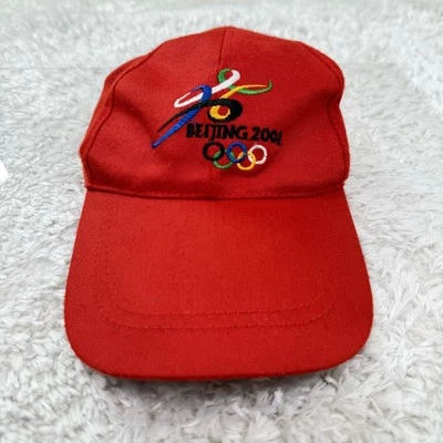 Sombrero Gorra de los Juegos Olímpicos de Pekín Correa Trasera Anillos Olímpicos Rojos 2008 Juegos de Verano para Hombres Foto 1 de 4