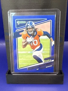 2021 Panini Donruss Football Jerry Jeudy Blue Press Proof Parallel #185 Broncos - Picture 1 of 15