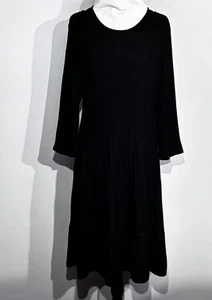 Nanette Nanette Lepore Damen Kleid schwarz Plissee 3/4 Arm Glitzer Stretch XL - Bild 1 von 23