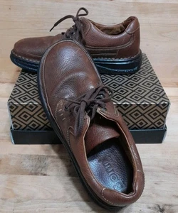 BORN:  W/M Sz 8.5/42 Shoes Brown Leather Lace Up Comfort Career Oxfords PREOWNED - Picture 1 of 6