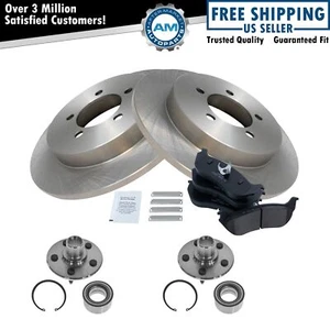 Wheel Hub Premium Ceramic Brake Pad Rotor Kit Rear w/Chemicals - Picture 1 of 5
