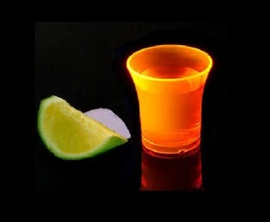 Econ Neon Orange Polystyrene Shot Glasses CE 25ml - Case of 100 | Plastic Shots - Picture 1 of 1