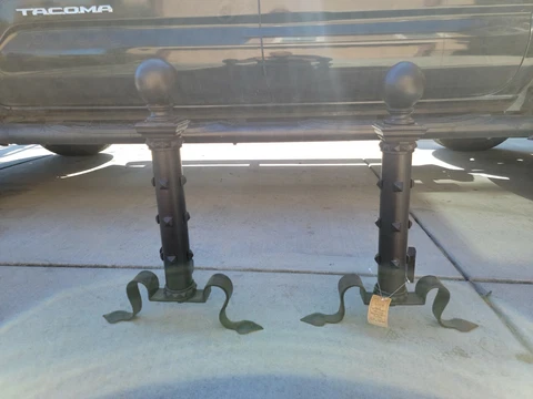 Statuary Bronze Finish Andirons Cover