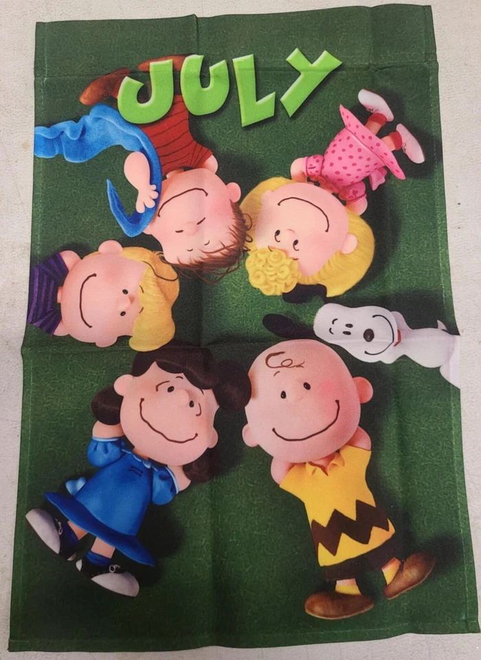 Snoopy and the Gang "¡Julio!" "Bandera de jardín 12""x 18""" Foto 1 de 1
