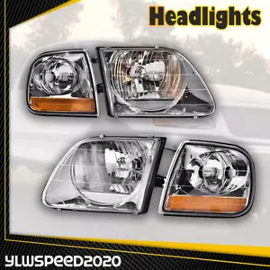 Pair Clear Headlights w/ Corner lights Fit For 97-03 Ford F150 99-02 Expedition - Bild 1 von 8
