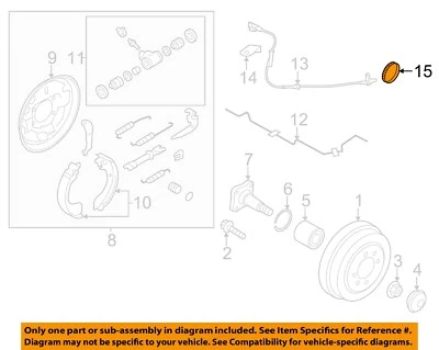 NISSAN OEM 12-19 Versa Note Rear Suspension Brake Components-Abs Ring 479501HA0A — 第 1/2 张图片