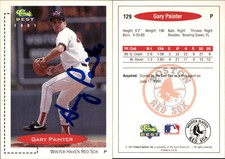 Gary Painter Signed 1991 Classic Best #129 Card Winter Haven Red Sox Auto AU