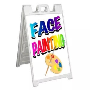FACE PAINTING Signicade 24x36 Aframe Sidewalk Sign Banner Decal BODY ART - Picture 1 of 9