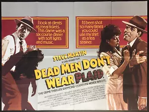 DEAD MEN DON'T WEAR PLAID 1982 Original Cinema UK Quad Movie POSTER Steve Martin - Picture 1 of 11