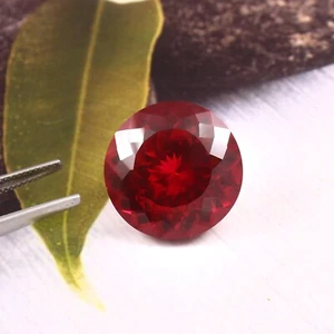 AAA Quality Natural Flawless Mozambique Ruby Round Loose Gemstone Cut 19x19 MM - Picture 1 of 4