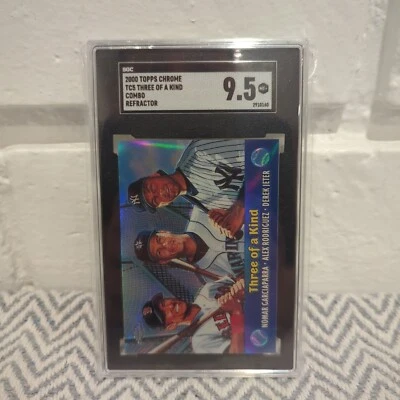 2000 Topps Chrome Refractor TC5 Jeter Rodriguez Garciaparra SGC 9.5 - Image 1 of 4