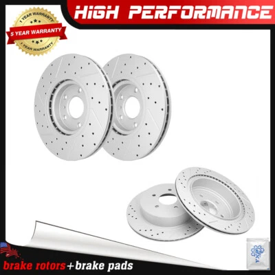 Disco de rotores de freno perforados delanteros y traseros para Nissan Murano INFINITI FX35 FX45 Foto 1 de 4