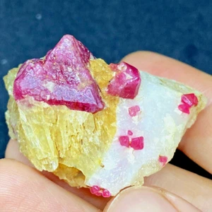 186 ct Natural Red Spinel Forsterite Crystal Matrix Untreated Mogok E970 - Picture 1 of 6
