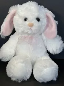 Peluche coniglietto bianco Aurora coniglietto usato in ottime condizioni Pasqua con fiocco rosa. Morbido - Foto 1 di 11
