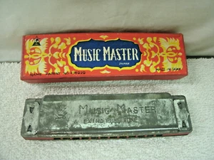 Vintage Music Master  Harmonica with Original Box--Patent 476929 - Picture 1 of 1
